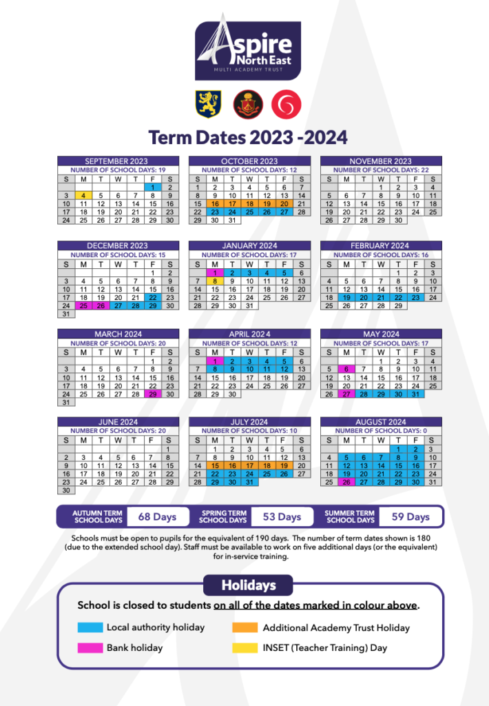 Southmoor Academy » School Calendar